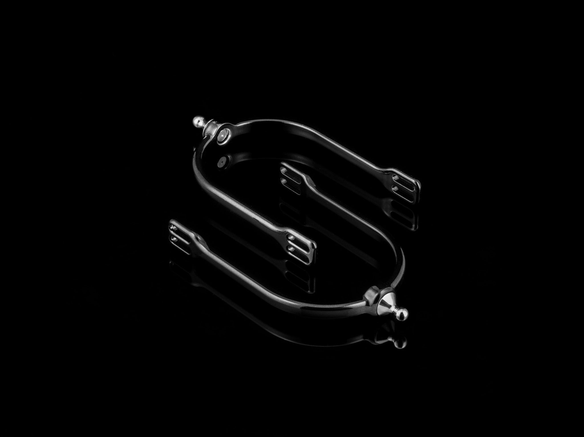 American Equus Quik-X SLIM Interchangeable English Spurs Illusion Black - Equiluxe Tack
