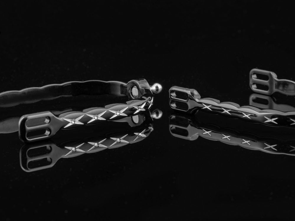 American Equus Quik-X Slim Interchangeable English Spurs - X's Edition - Equiluxe Tack
