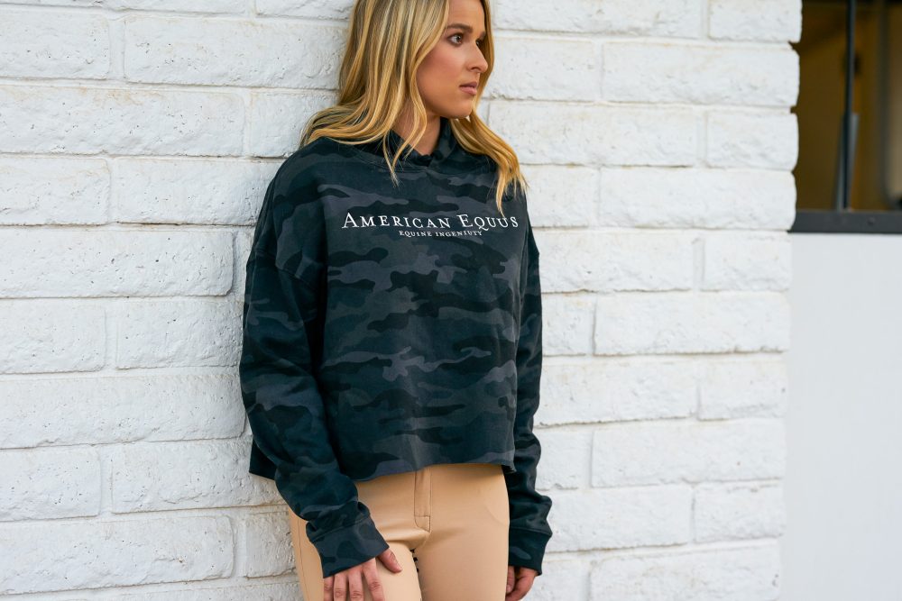 American Equus Technical Training Camo Crop Top Hoodie - American Equus - Equiluxe Tack