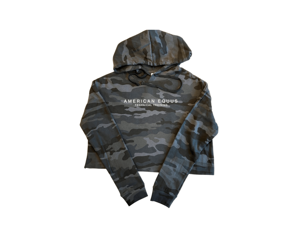 American Equus Technical Training Camo Crop Top Hoodie - American Equus - Equiluxe Tack