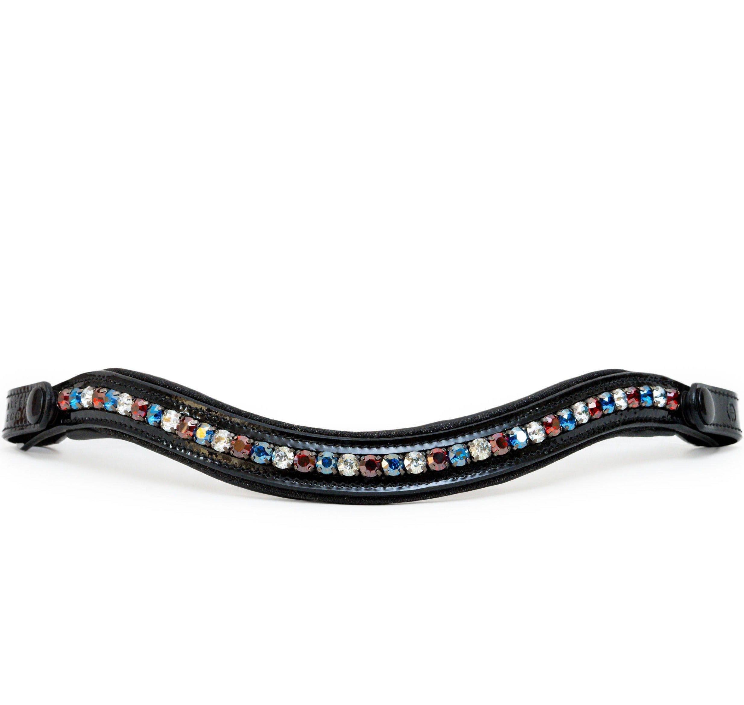 Americana 1 Black Patent Browband - Halter Ego® - Equiluxe Tack