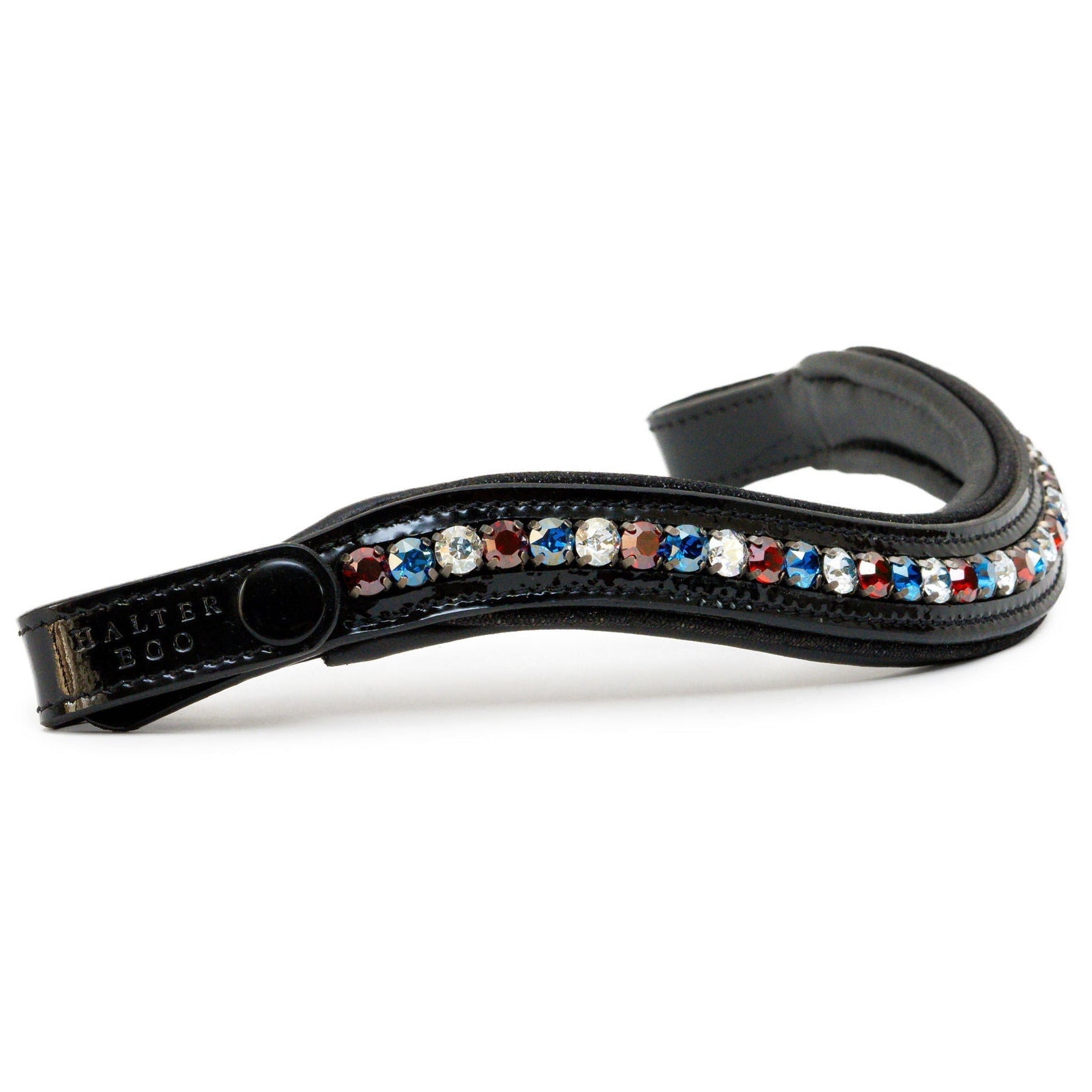 Americana 1 Black Patent Browband - Halter Ego® - Equiluxe Tack