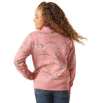 Ariat Girls Bronc Scene 1/4 Zip Sweatshirt - Ariat - Equiluxe Tack