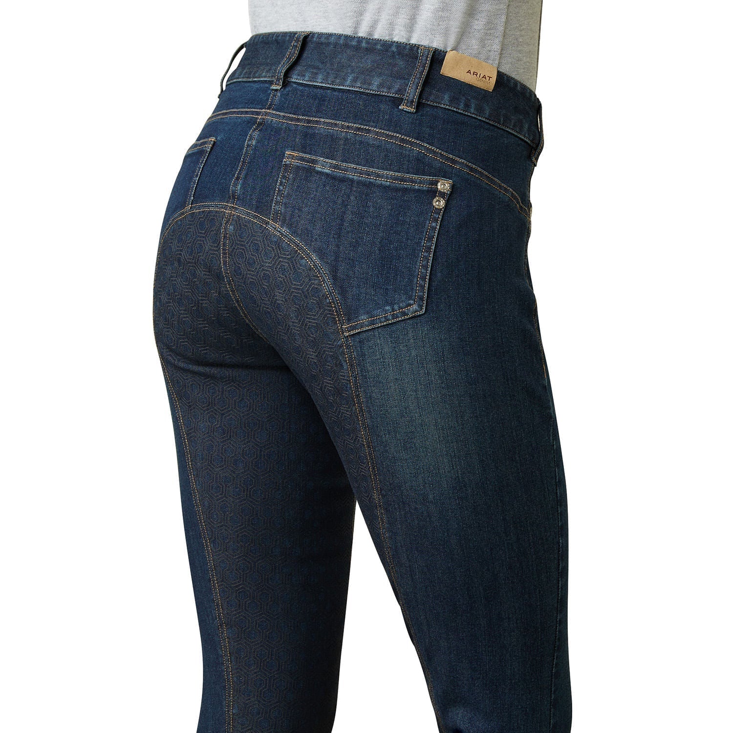 Ariat Halo Denim Full Seat Breech, Birch Marine - Ariat - Equiluxe Tack