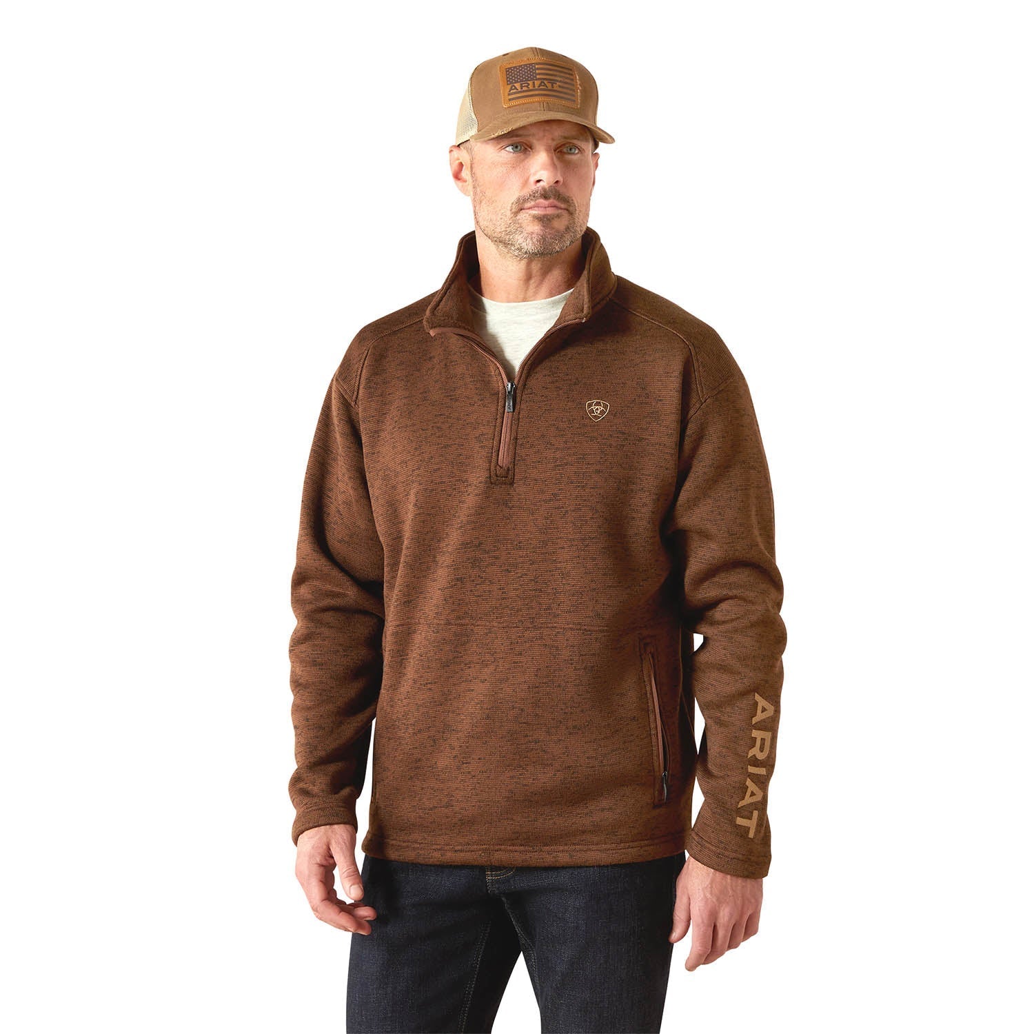 Ariat Mens Caldwell 1/4 Zip Pullover Sweater - Ariat - Equiluxe Tack