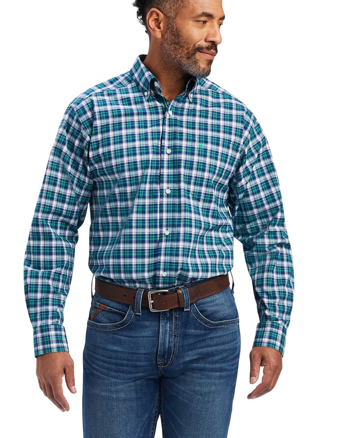 Ariat Men's Pro Series Brantleigh Stretch Classic Fit Shirt, Jelly Bean