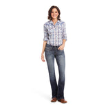 Ariat R.E.A.L. Mid Rise Boot Cut Jeans, Entwined Stitch - Ariat - Equiluxe Tack