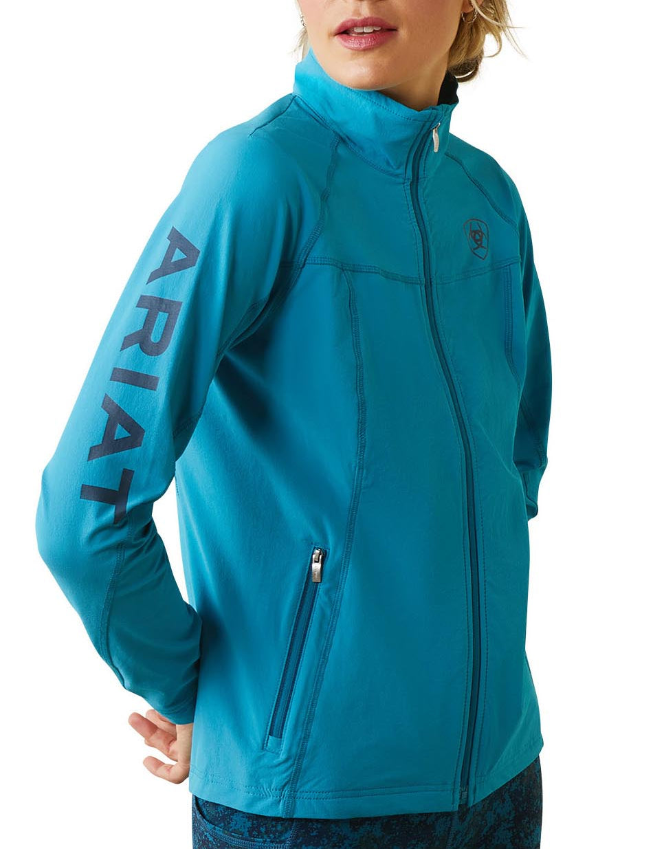 Ariat Women's Agile Softshell Jacket, Mosaic Blue - Ariat - Equiluxe Tack