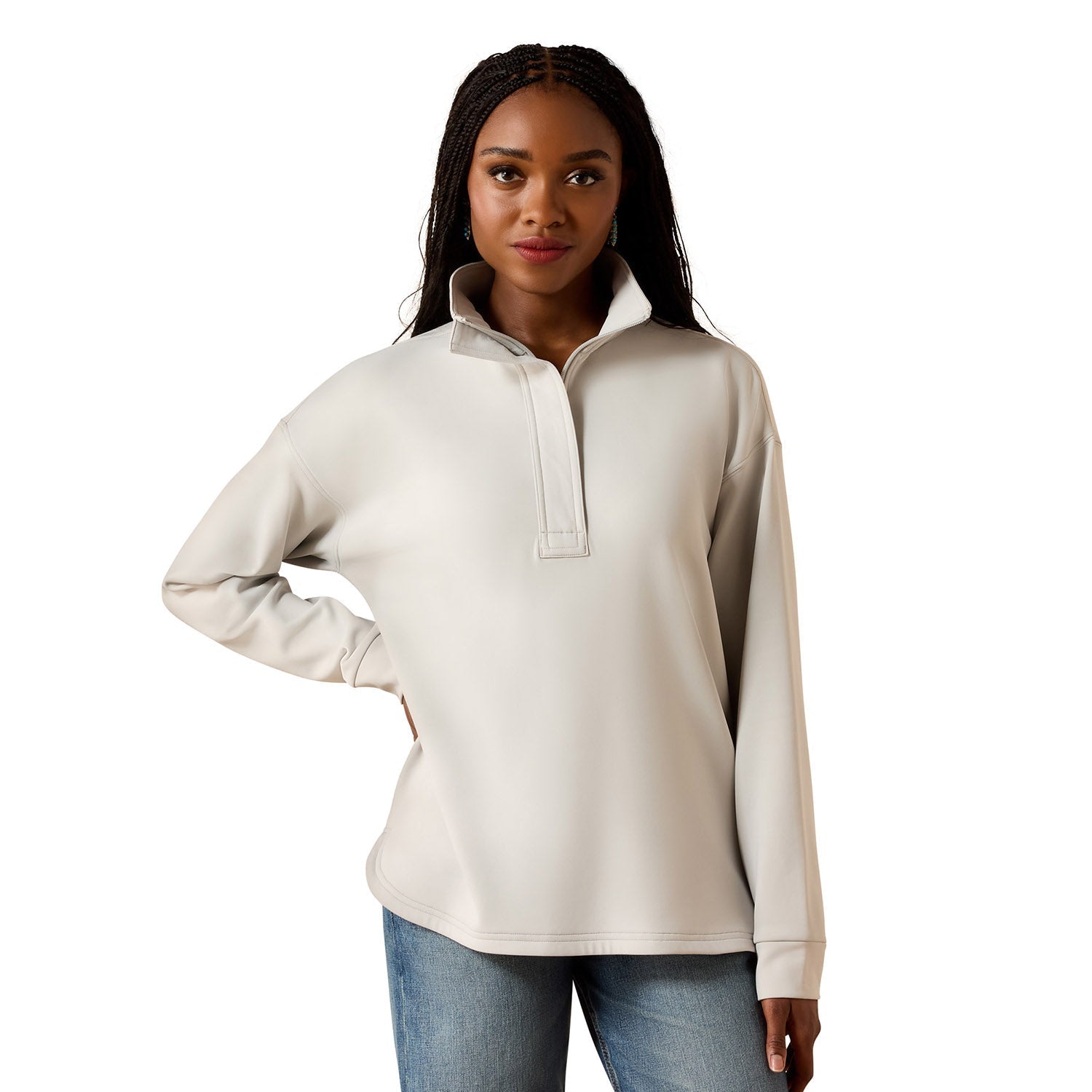 Ariat Women's Breeze Logo 1/2 Zip Fleece Sweatshirt - Ariat - Equiluxe Tack