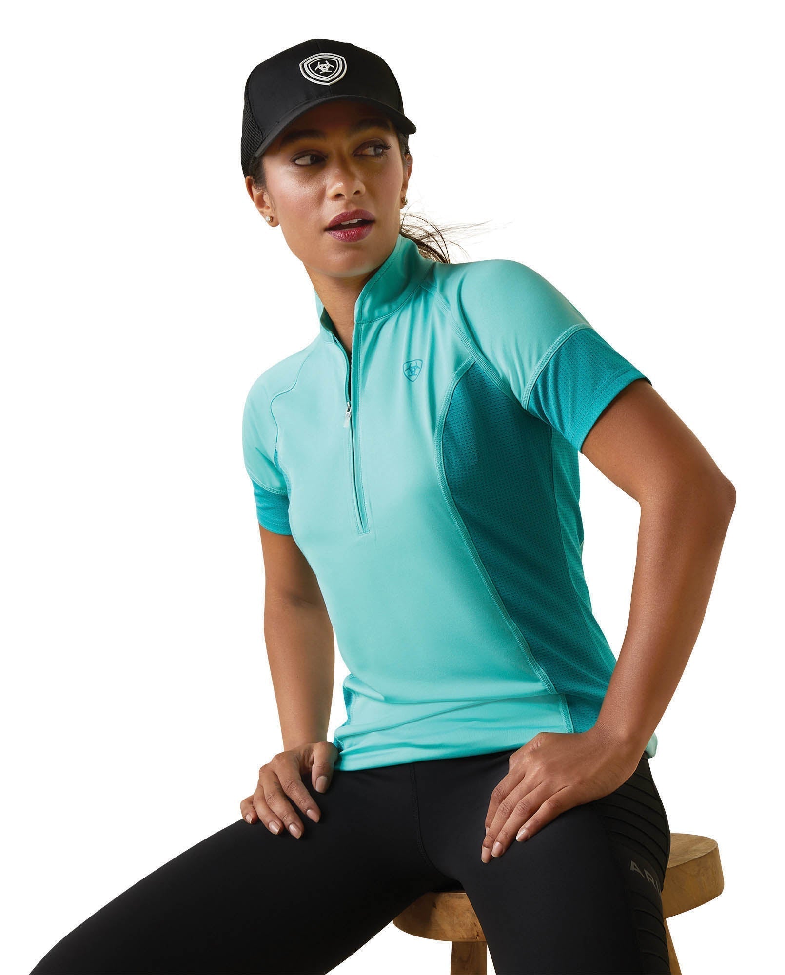 Ariat Women’s Cambria Jersey 1/4 Zip Baselayer – Lightweight Riding Shirt with UPF 50+ - Ariat - Equiluxe Tack