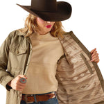 Ariat Womens Grizzly Quilted Barn Jacket – Warm Wind - Resistant Fleece - Lined Workwear Jacket - Ariat - Equiluxe Tack