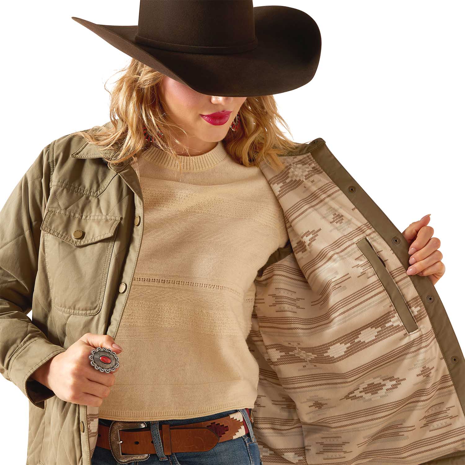 Ariat Womens Grizzly Quilted Barn Jacket – Warm Wind - Resistant Fleece - Lined Workwear Jacket - Ariat - Equiluxe Tack