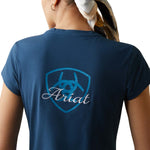 Ariat Women's Logo Script T-Shirt, Deep Petroleum - Ariat - Equiluxe Tack