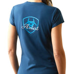 Ariat Women's Logo Script T-Shirt, Deep Petroleum - Ariat - Equiluxe Tack