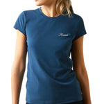 Ariat Women's Logo Script T-Shirt, Deep Petroleum - Ariat - Equiluxe Tack