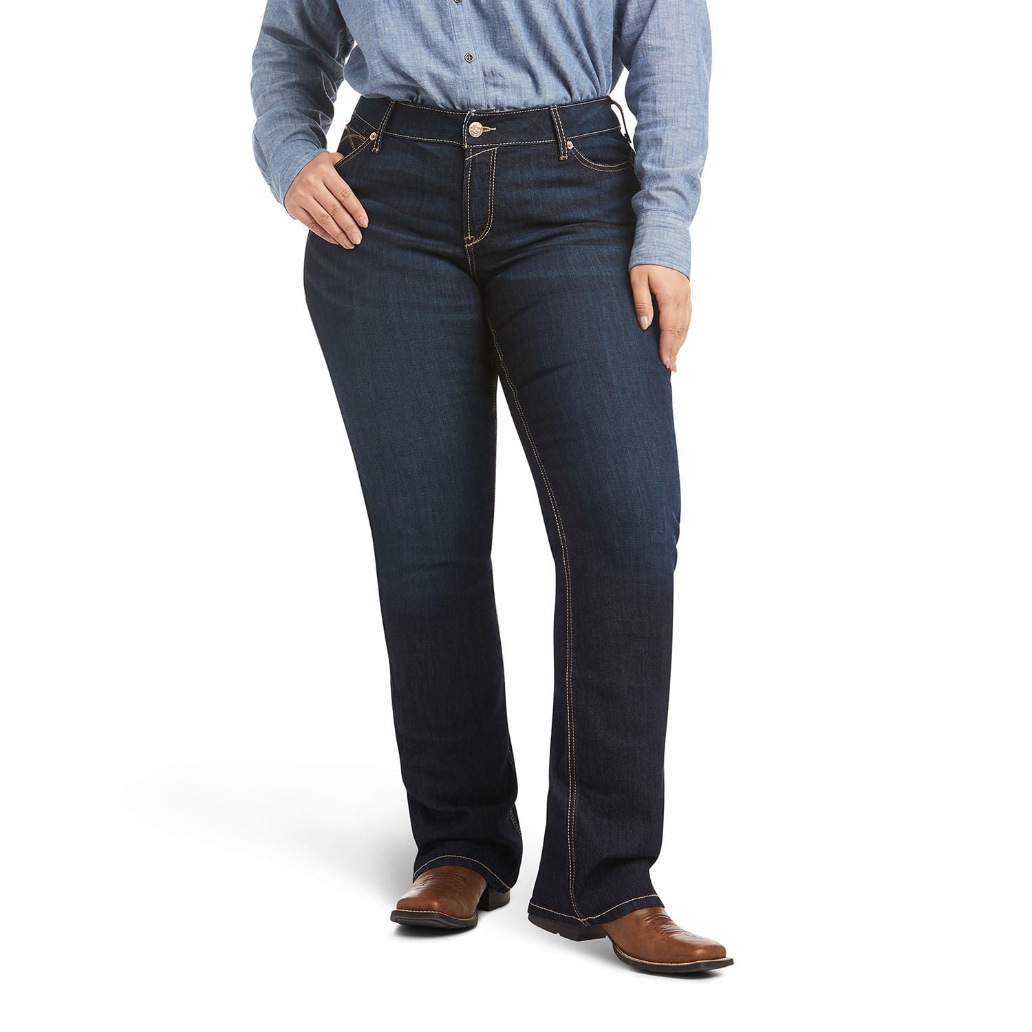 Ariat Women's R.E.A.L. Mid Rise Arrow Fit Jocelyn Boot Cut Jean - Ariat - Equiluxe Tack