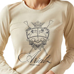 Ariat Women's Ritzy Logo Long Sleeve Tee – Organic Cotton, Stretch, Equestrian Style - Ariat - Equiluxe Tack