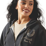 Ariat Womens Stitched Horseshoe Full Zip Hoodie