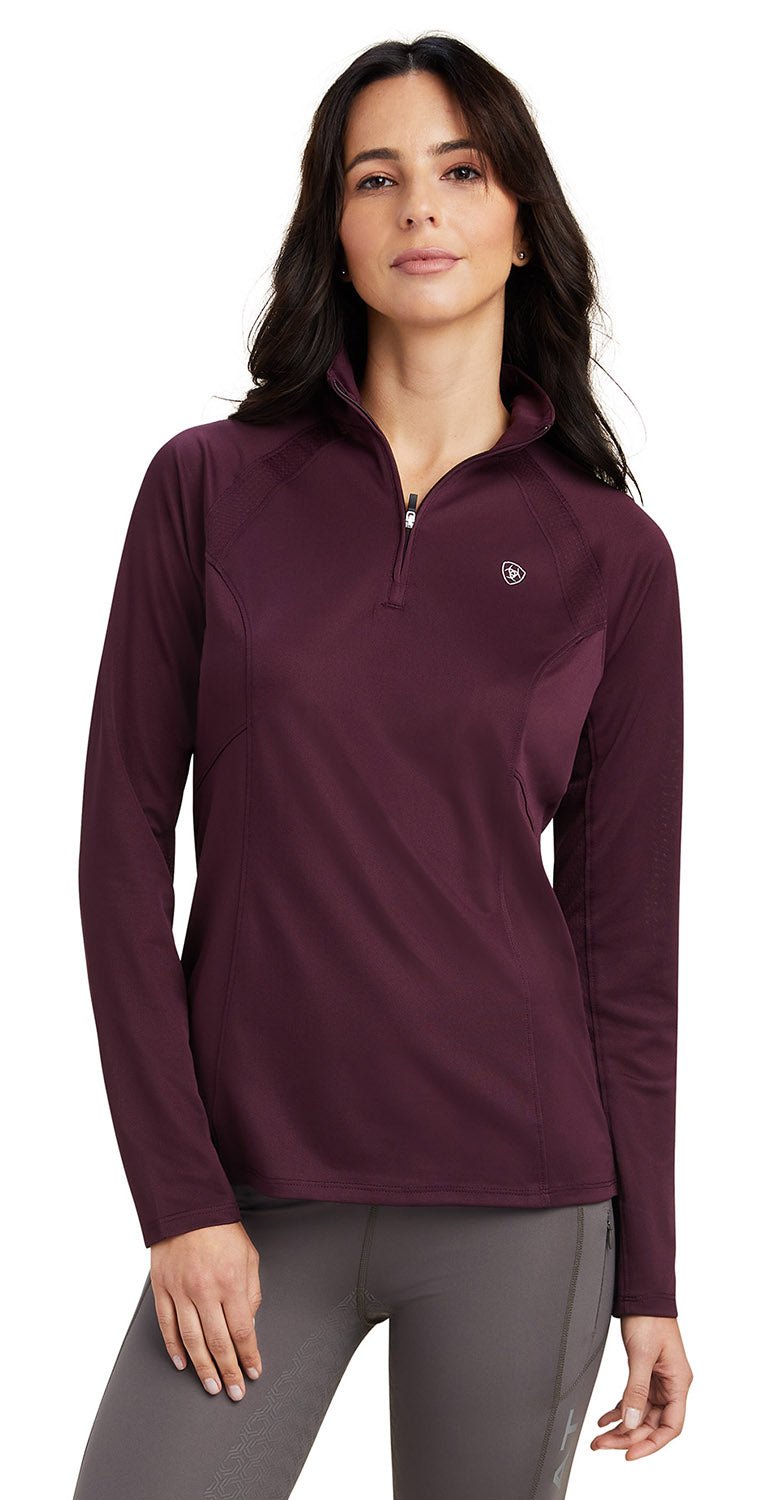 Ariat Womens Sunstopper 2.0 1/4 Zip Long Sleeve Baselayer - Ariat - Equiluxe Tack