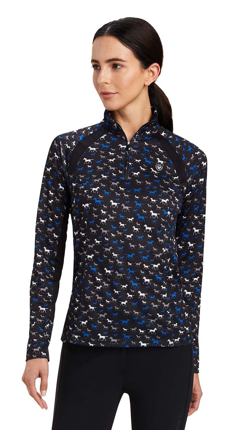 Ariat Womens Sunstopper 2.0 1/4 Zip Long Sleeve Baselayer - Ariat - Equiluxe Tack