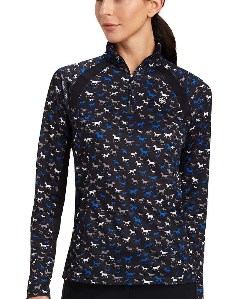 Ariat Womens Sunstopper 2.0 1/4 Zip Long Sleeve Baselayer - Ariat - Equiluxe Tack