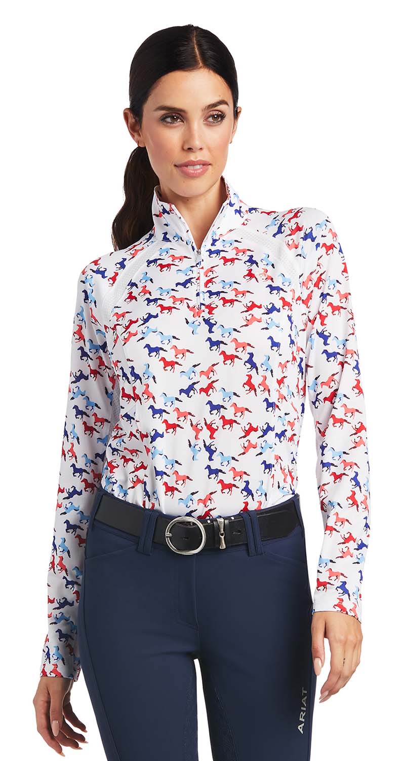 Ariat Womens Sunstopper 2.0 1/4 Zip Long Sleeve Baselayer - Ariat - Equiluxe Tack