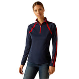 Ariat Women's Sunstopper 3.0 1/4 Zip Baselayer Shirt – High Performance Sun Shirt for Riding