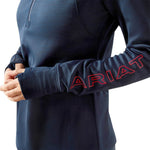 Ariat Womens Team EQ 1/4 Zip Pullover – Lightweight Fleece Riding Pullover - Ariat - Equiluxe Tack