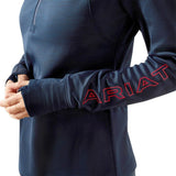 Ariat Womens Team EQ 1/4 Zip Pullover – Lightweight Fleece Riding Pullover - Ariat - Equiluxe Tack