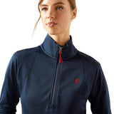 Ariat Womens Team EQ 1/4 Zip Pullover – Lightweight Fleece Riding Pullover - Ariat - Equiluxe Tack