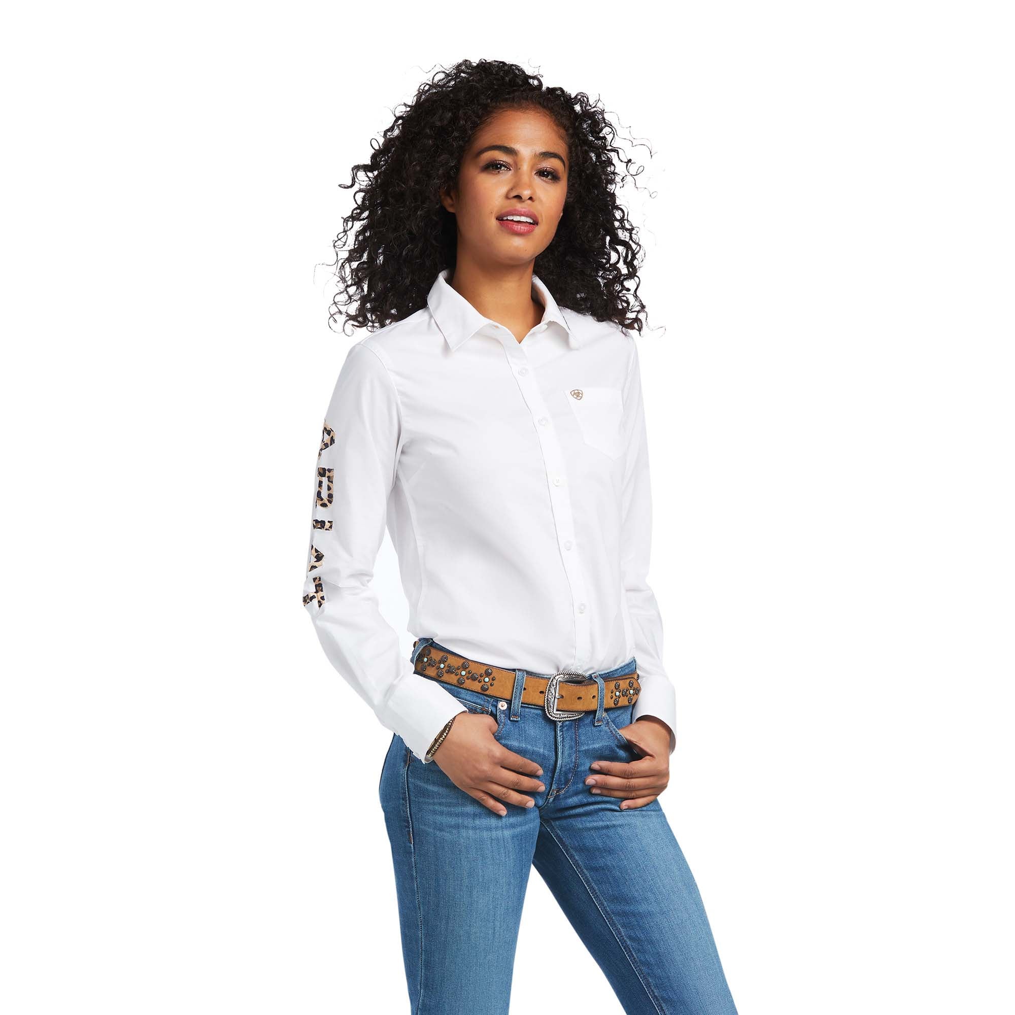 Ariat Women’s Team Kirby Wrinkle-Resistant Stretch Western Performance Shirt