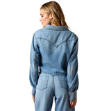 Ariat Women’s Western Cropped Comfort Denim Snap Shirt