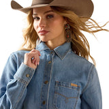 Ariat Women’s Western Cropped Comfort Denim Snap Shirt