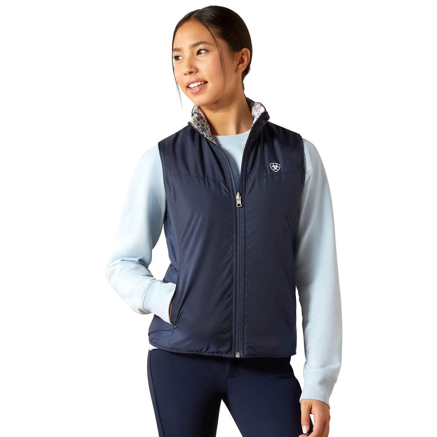 Ariat Youth Bella Reversible Insulated Riding Vest – Lightweight & Warm - Ariat - Equiluxe Tack