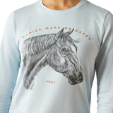 Ariat Youth Happy Long Sleeve Shirt – Organic Cotton Kids Equestrian Tee for Horse Lovers - Ariat - Equiluxe Tack