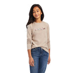 Ariat Youth "Horse of a Different Color" Longsleeve T-Shirt, Banyan Bark Heather - Ariat - Equiluxe Tack