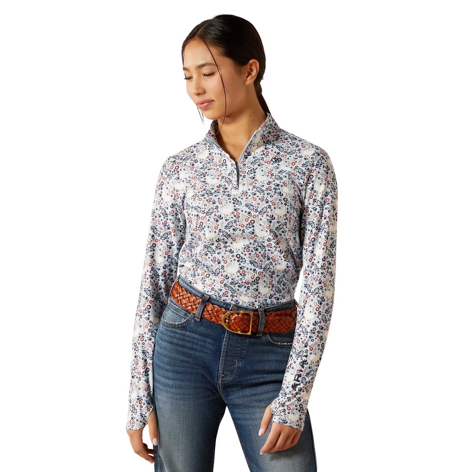 Ariat Youth Lowell 3.0 1/4 Zip Performance Baselayer - UV Protection and Thumbholes - Ariat - Equiluxe Tack