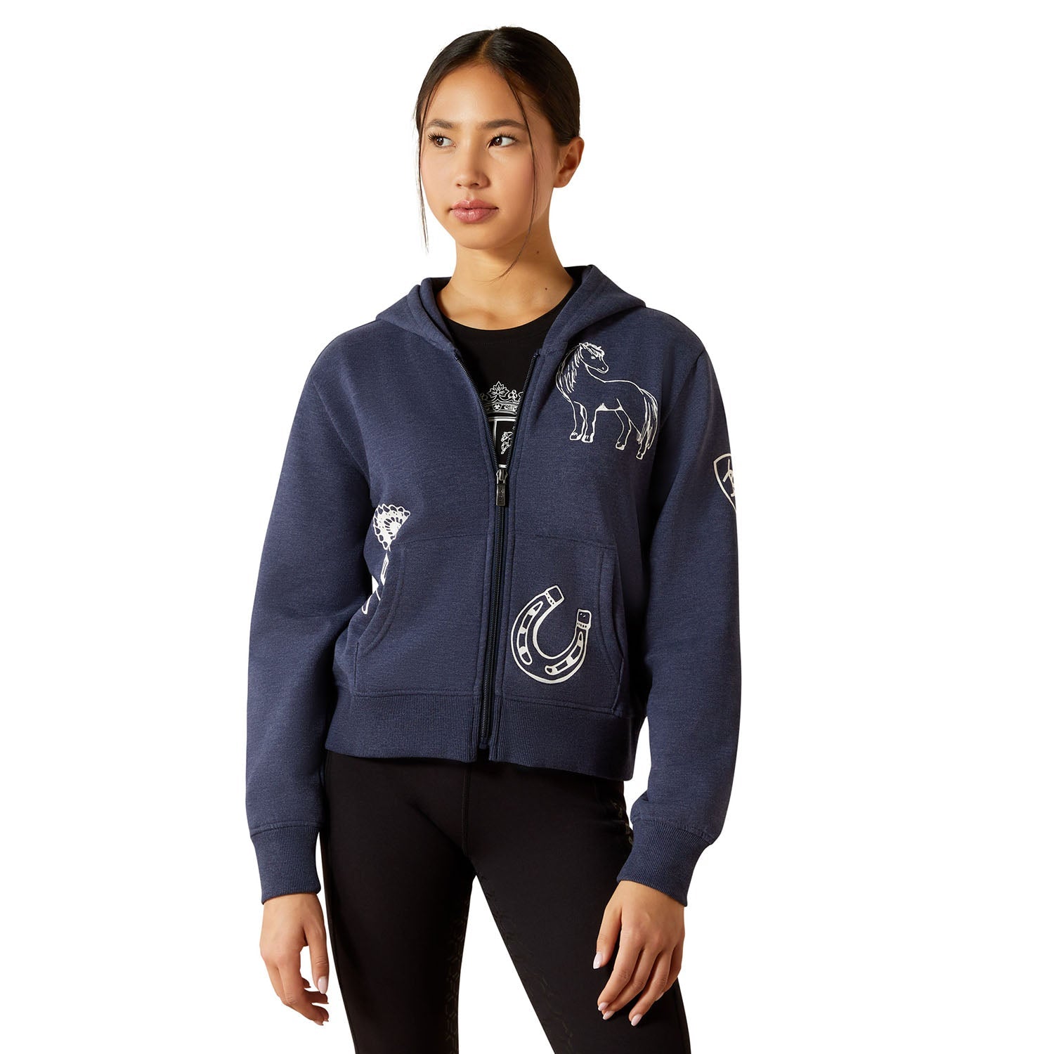 Ariat Youth Spiffy Full Zip Equestrian Hoodie - Ariat - Equiluxe Tack