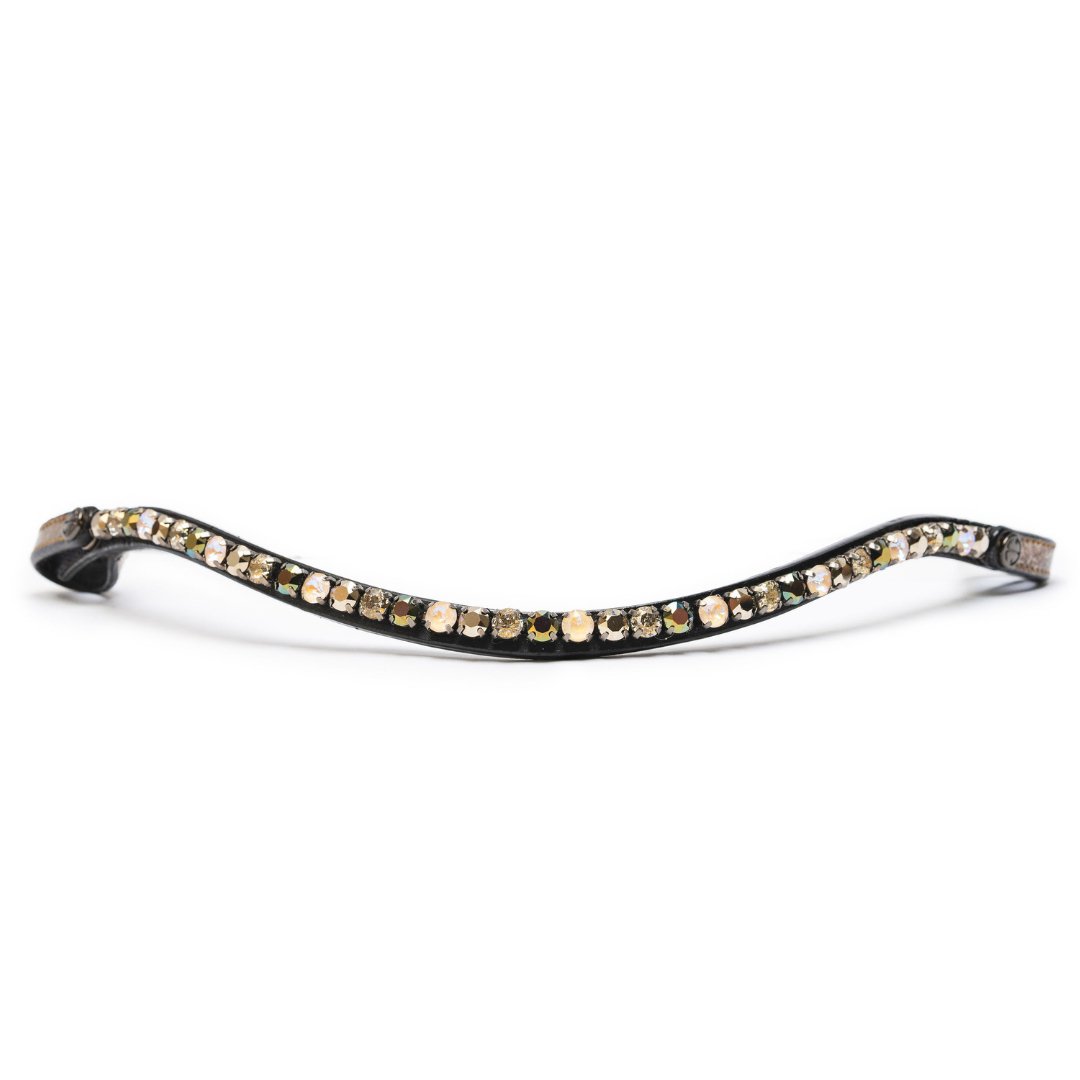 Azteca - Crystal Slimline Browband with Snaps - Halter Ego® - Equiluxe Tack