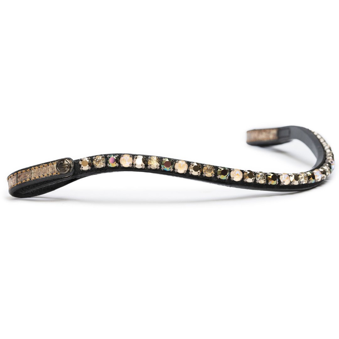 Azteca - Crystal Slimline Browband with Snaps - Halter Ego® - Equiluxe Tack