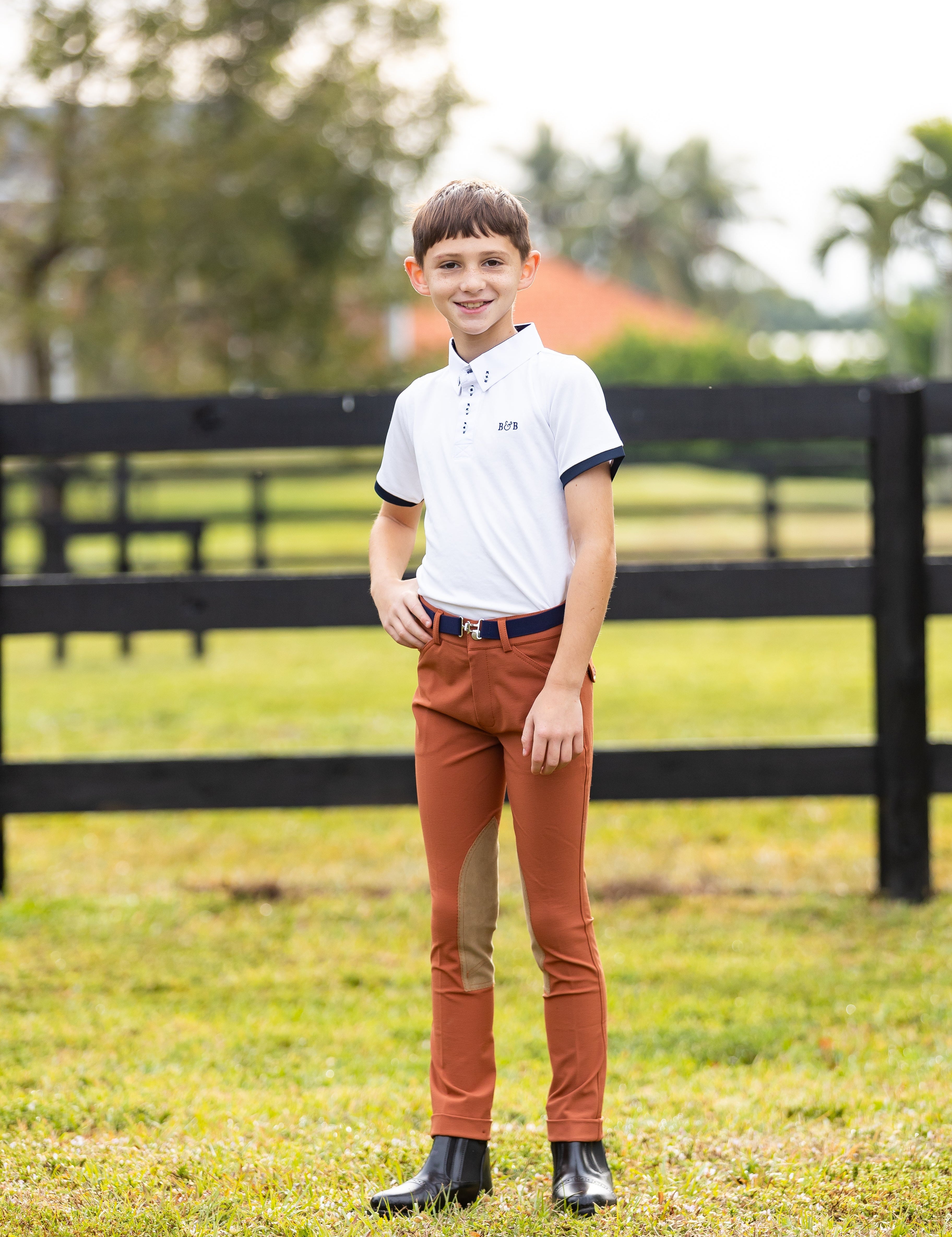 Belle & Bow Boys Rust Jodphurs - Belle & Bow - Equiluxe Tack