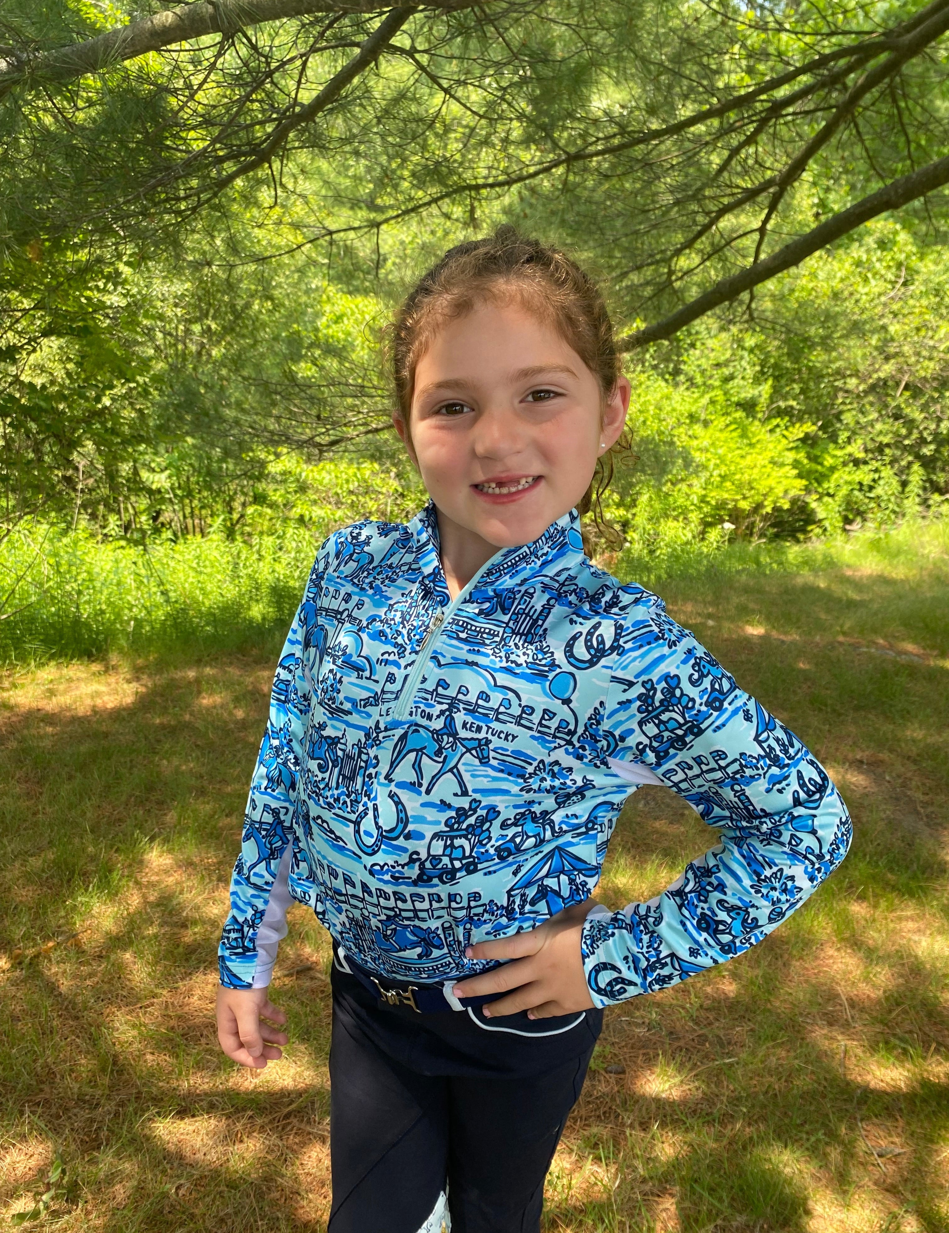 Belle & Bow Kid's Sun Shirt Long Sleeve - Belle & Bow - Equiluxe Tack