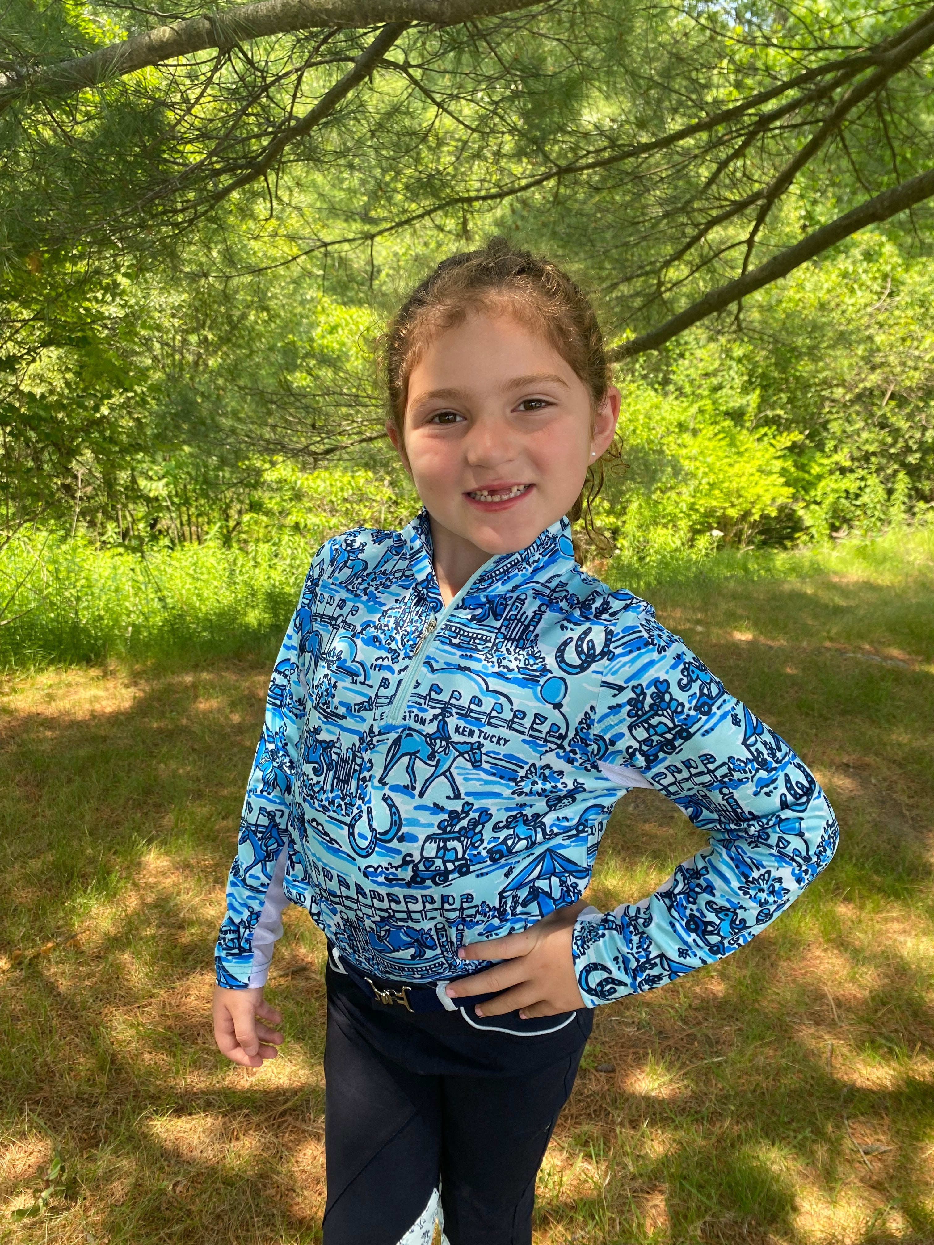 Belle & Bow Kid's Sun Shirt Long Sleeve - Belle & Bow - Equiluxe Tack