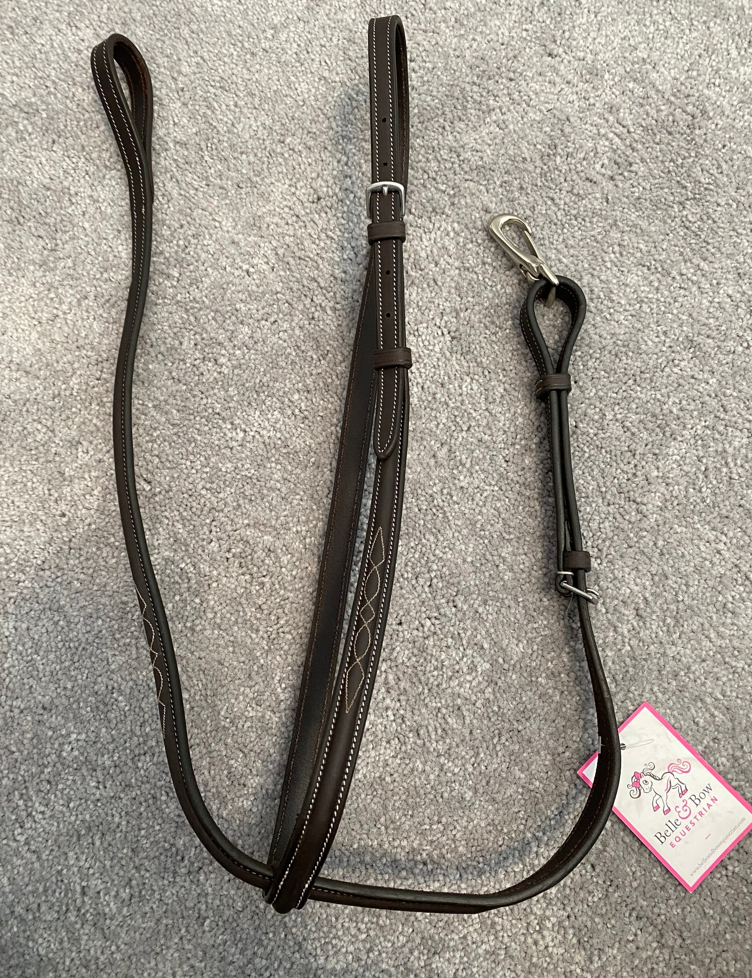 Belle & Bow Leather Fancy Stitched Martingale - Belle & Bow - Equiluxe Tack