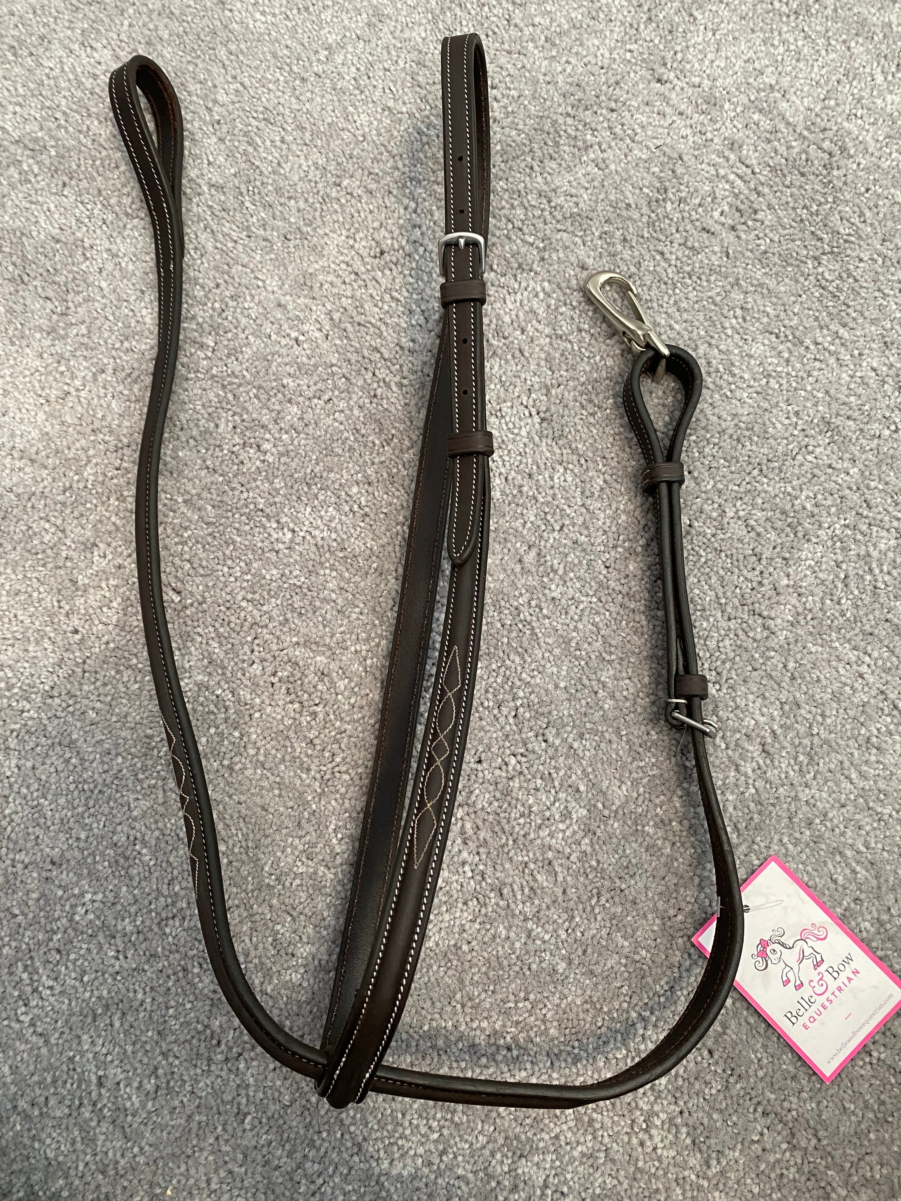 Belle & Bow Leather Fancy Stitched Martingale - Belle & Bow - Equiluxe Tack