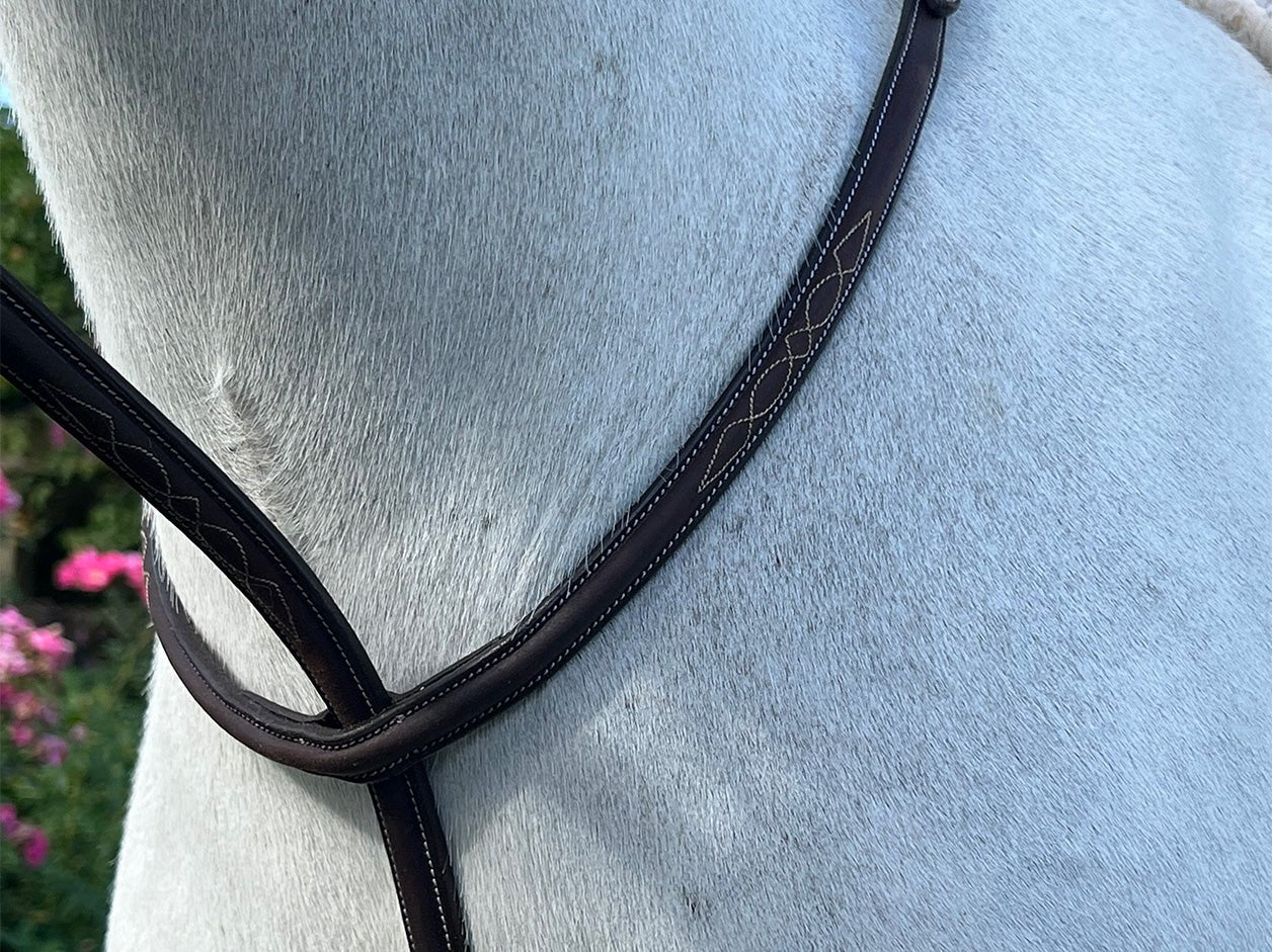 Belle & Bow Leather Fancy Stitched Martingale - Belle & Bow - Equiluxe Tack