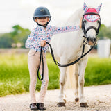 Belle & Bow Schooling jodphurs tan with footprints - BelleandBow - Equiluxe Tack