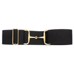 Black - 2" Gold Snaffle Elastic Belt - Ellany Equestrian - Equiluxe Tack