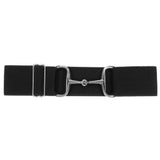 Black - 2" Silver Snaffle Elastic Belt - Ellany - Equiluxe Tack