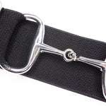 Black - 2" Silver Snaffle Elastic Belt - Ellany Equestrian - Equiluxe Tack